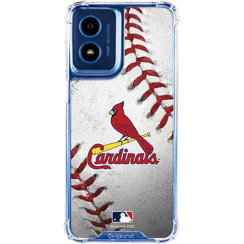 MLB St. Louis Cardinals Game Ball Moto G 5G (2024) Clear Case